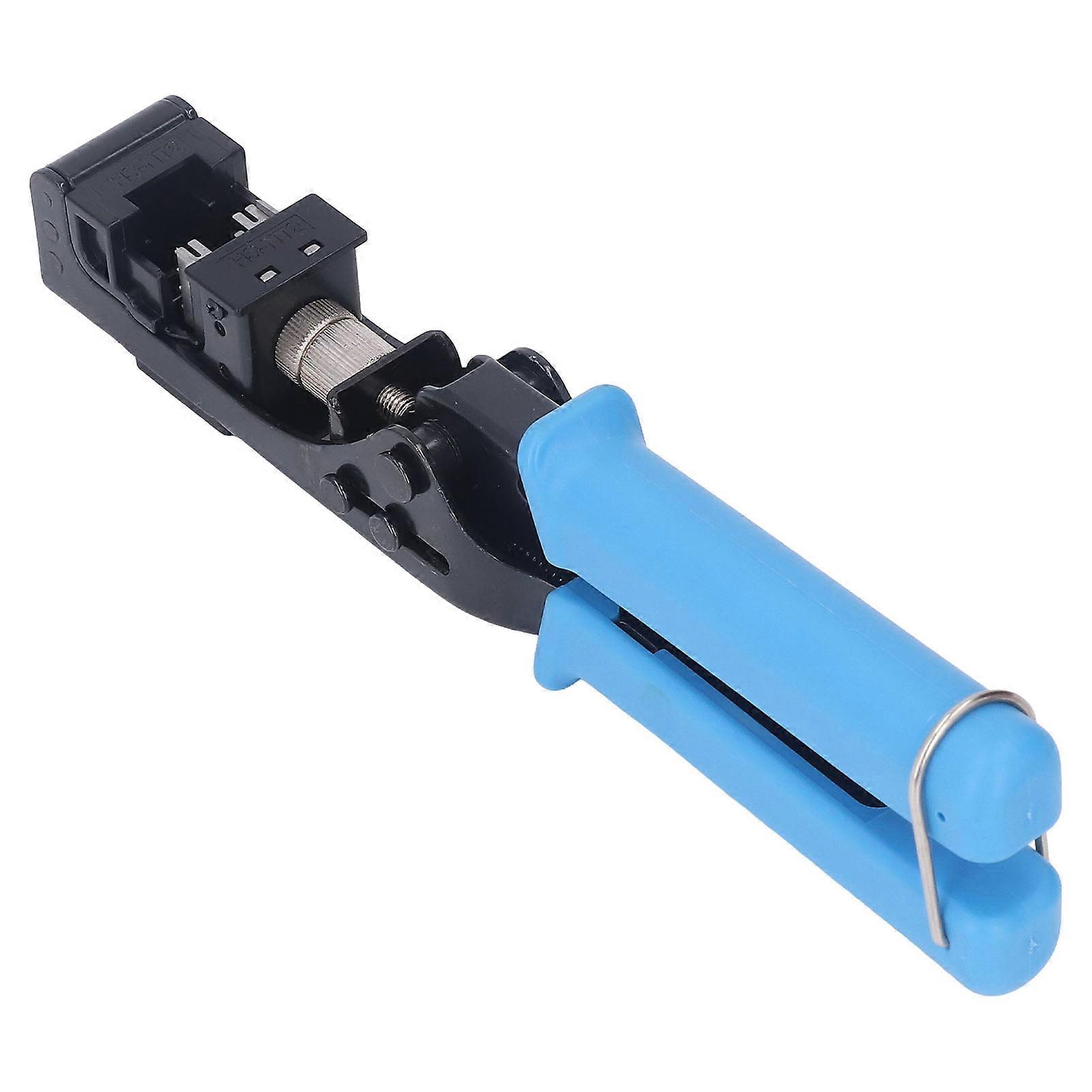 Modular Data Cable Crimper Alloy Steel Flat Mouth Termination Tool for Cat5 Cat6