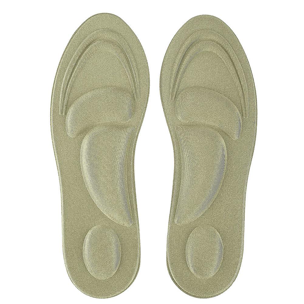 Orthotic Insoles for Flat Feet, Arch Support, Memory Foam Insole, Gold Comfortable Shoe Pad for Women