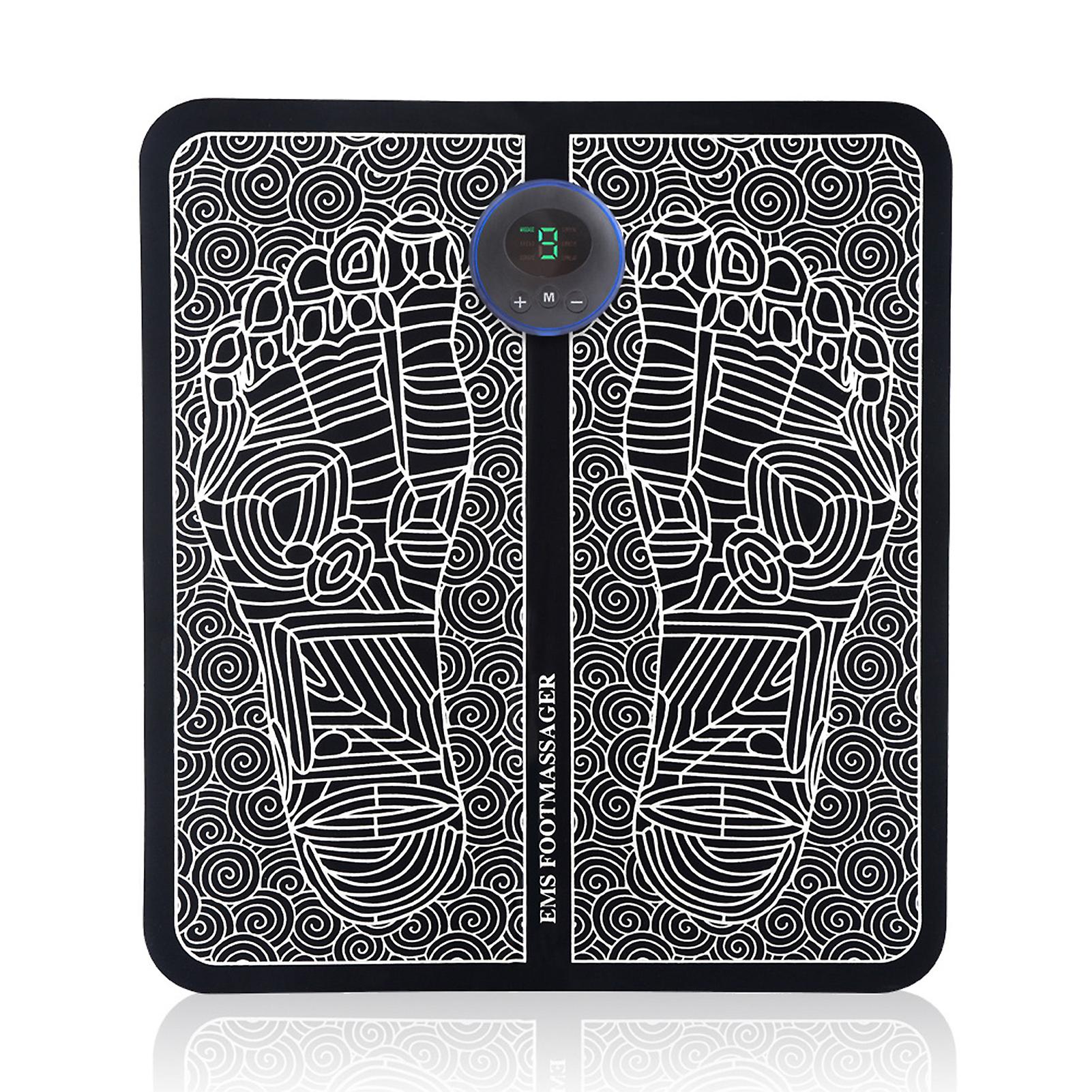 Foot Massager Mat 6 Modes 9 Strength USB Rechargeable Microcurrent Sole Massage Pad 