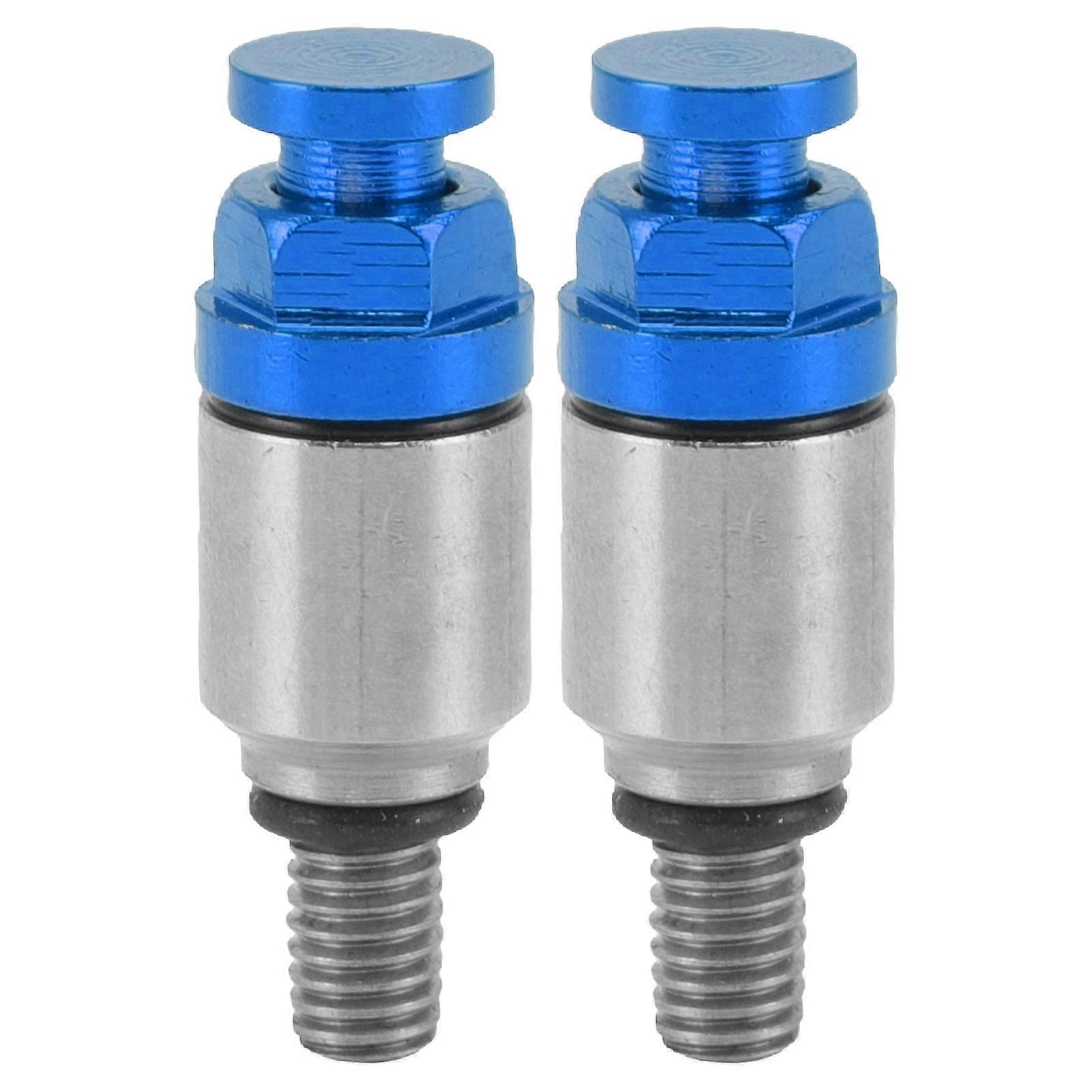 Lot de 2 soupapes de décharge de pression de fourche en alliage d'aluminium M5 x 0,8 mm, remplacement pour CRF150R CR125R CR250R CRF250R, bleu