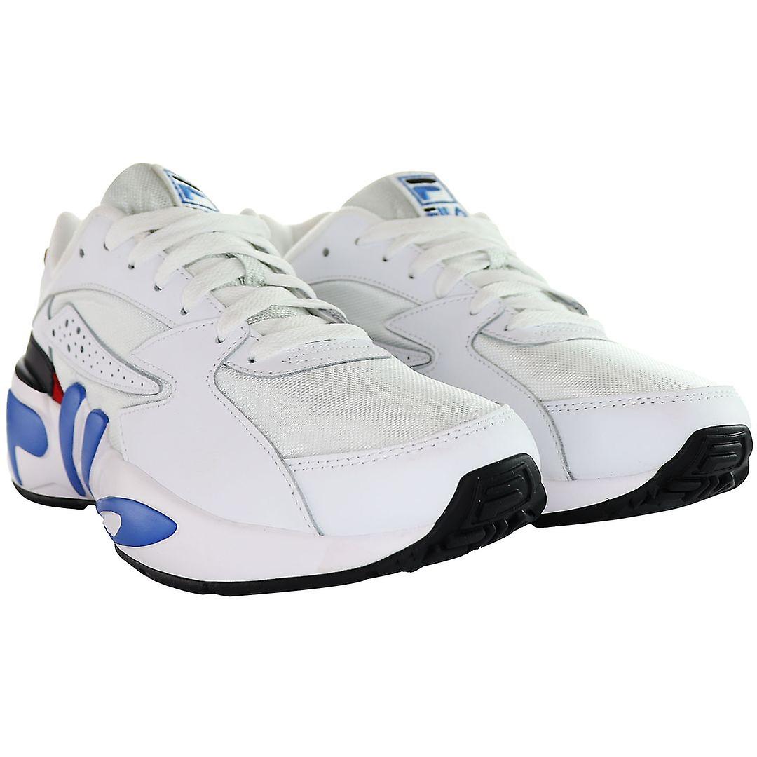 Fila Mindblower White Blue Mens Trainers Lace Up Running Shoes
