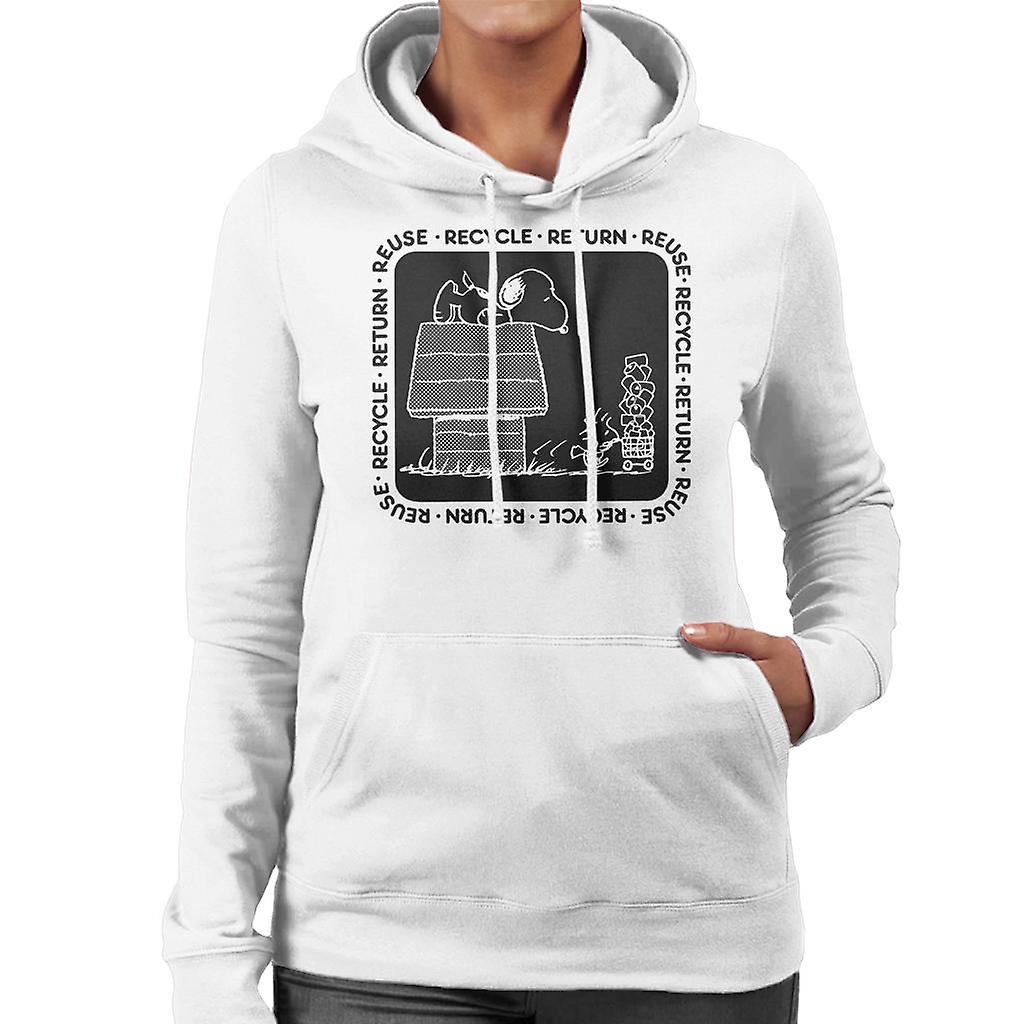Peanuts Snoopy Recycle Return Reuse Women's Hooded Sweatshirt