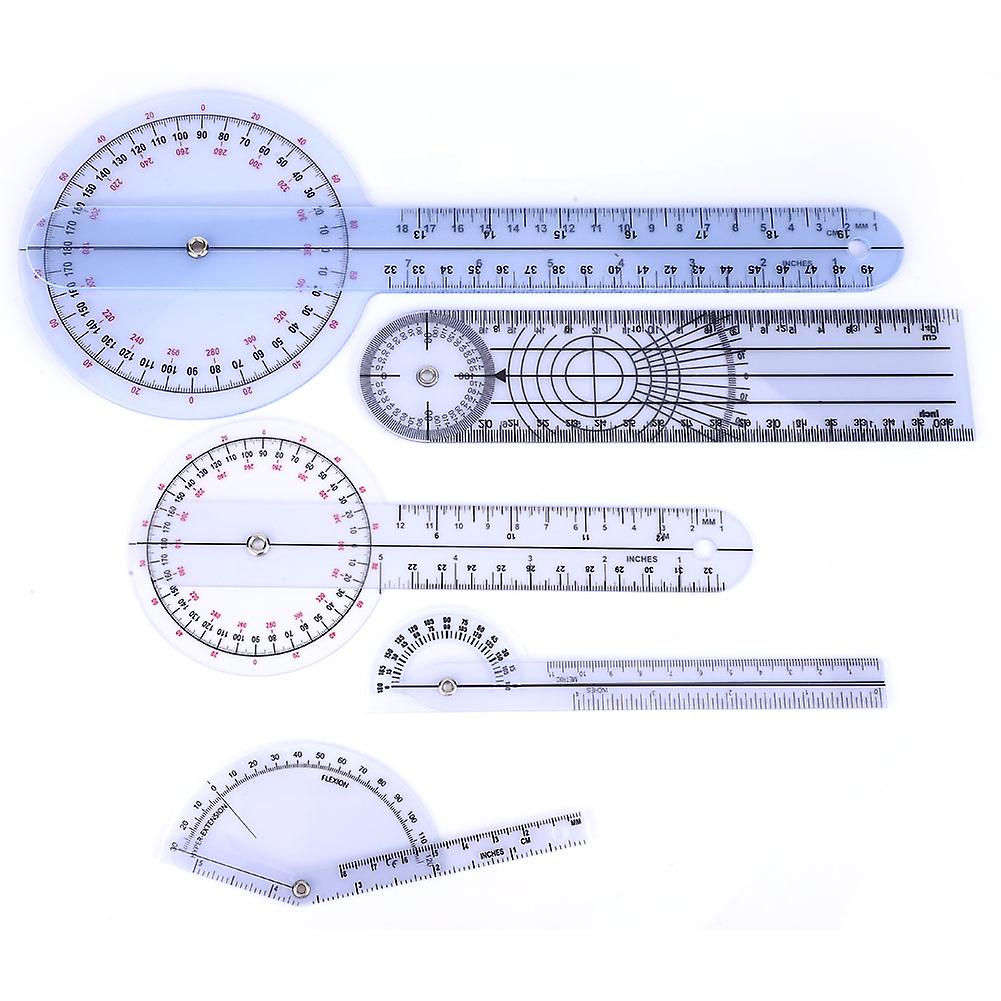 Goniometer Set Of Medical Measuring Tools Transparent Durable Retractable Body Measuring Tape Multi Scale Display For Physical Therapy And