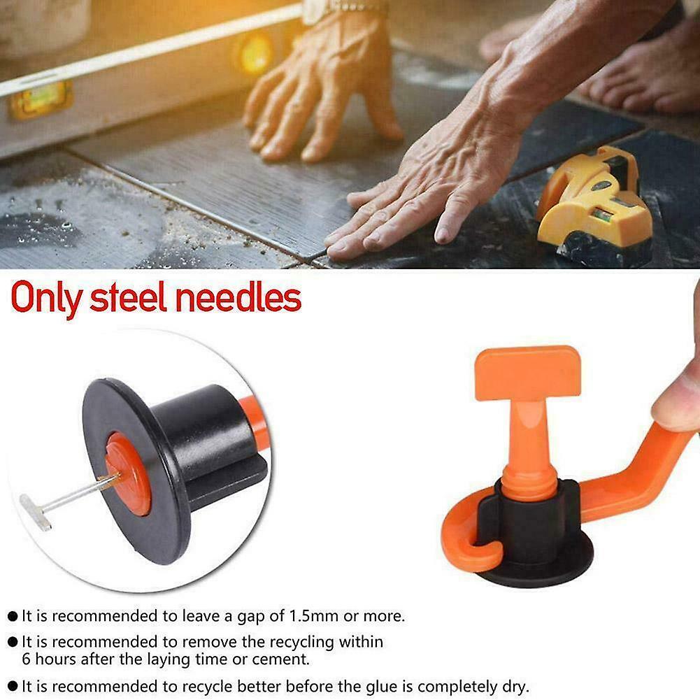 100Pcs Reusable Tile Leveling System Anti-Lippage Positioning T-Lock D7P2