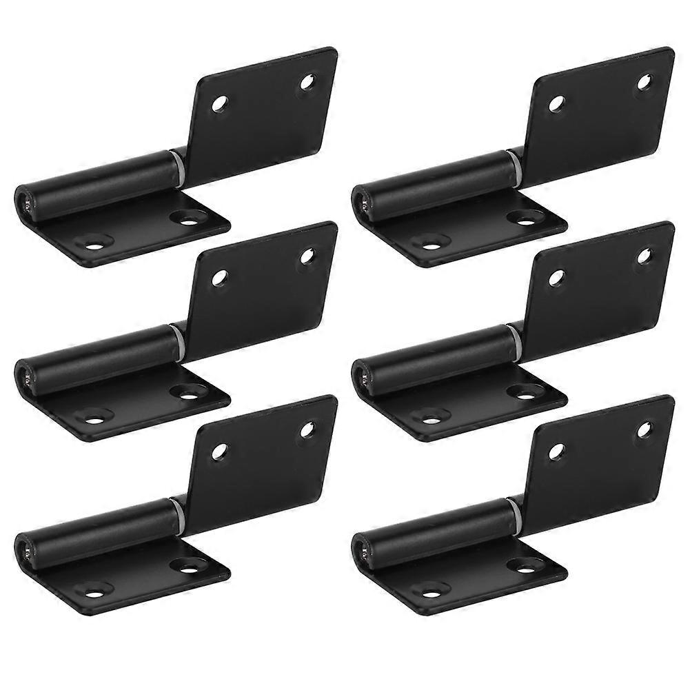 6 stk. rustfrie stål flaggformede dørhengsler for skapmøbler