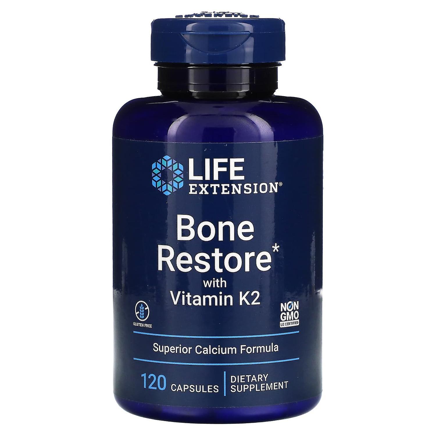 Life Extension, Bone Restore with Vitamin K2, 120 Capsules