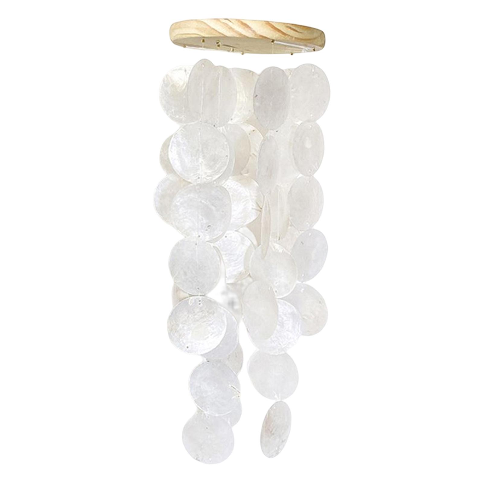Curve Rainbow-Color Shell Wind Chimes Outdoor Sympathy Windchimes Gifts Small-Refresh Pendant Home Decor