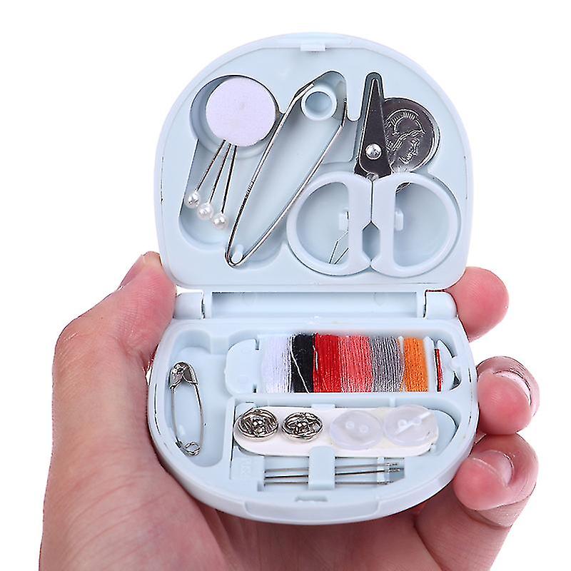 Portable Sewing Set Mini Sewing Box Needle Thimble Buttons Pin Home Sewing Tool
