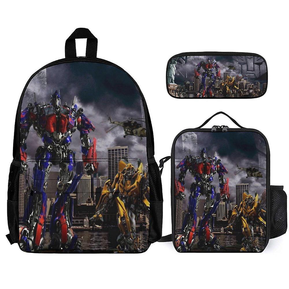 Transformers 3Pcs Backpacks Sets with Lunch Bag And Pencil Case