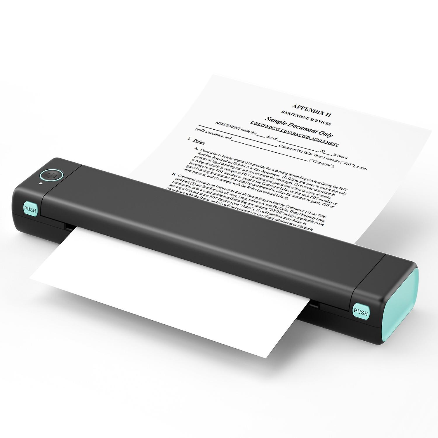 M08f Portable Wireless Bluetooth Printers Support 8.5 X11inch Letter, Inkless Thermal Compact Printe