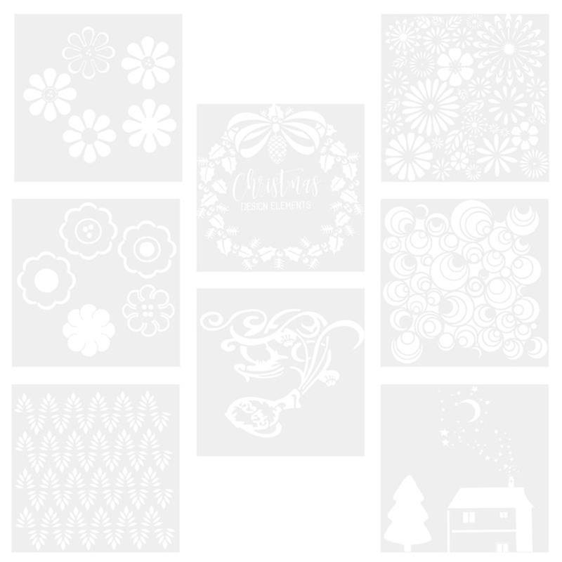 12pcs Flower Painting Templates
