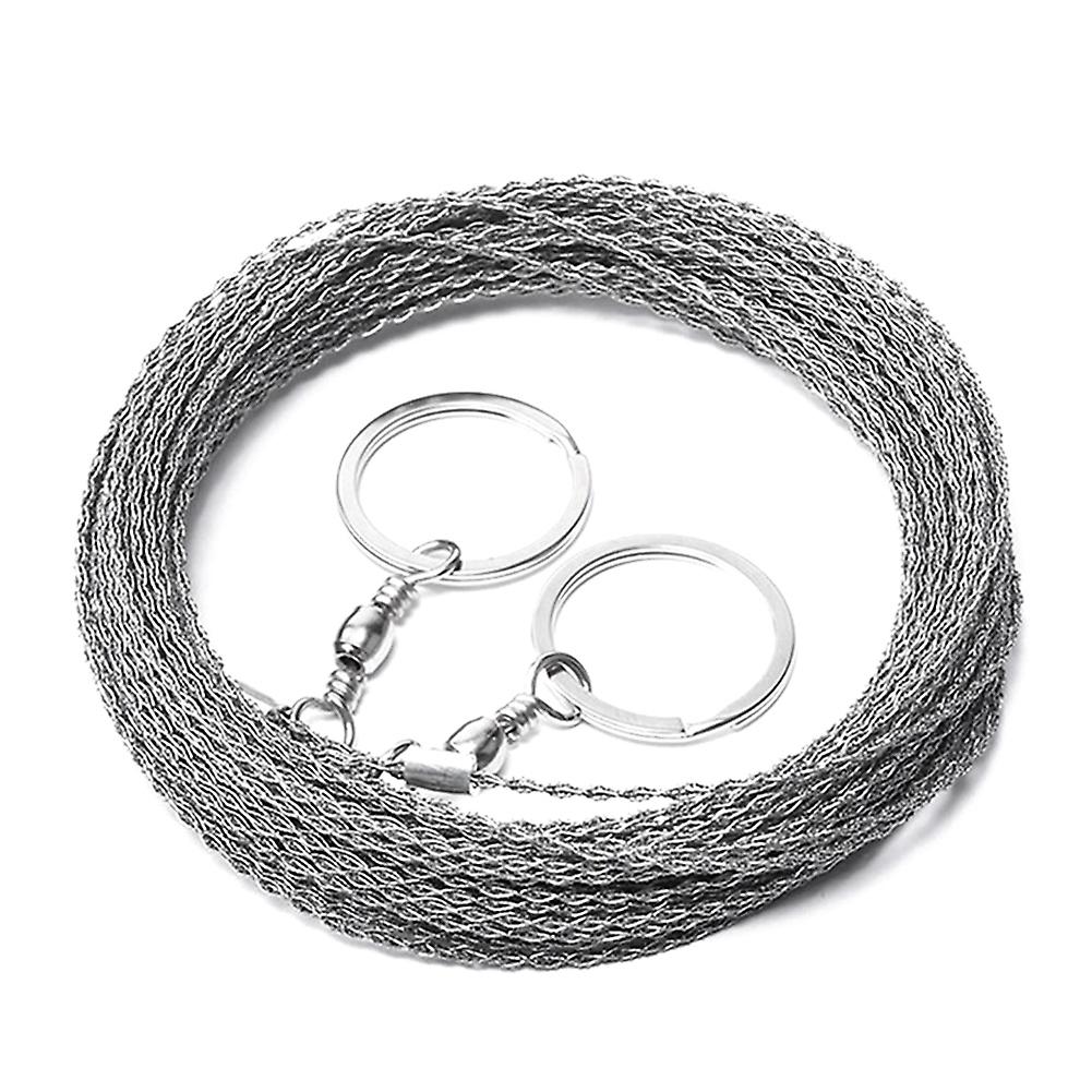 Rope Saw Portable Stainless Steel Wire Saw Manual Cutting Chain Camping Hiking Survive Woodworking Tools(9.8Feet)