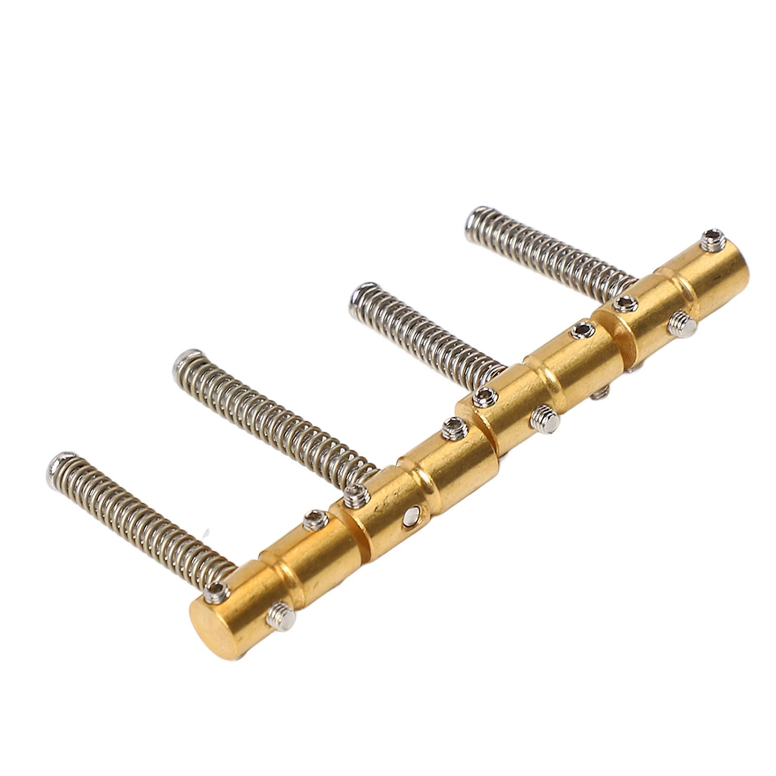 4Pcs Brass Guitar Bridge Saddles Set for 4-String Replacement Kit