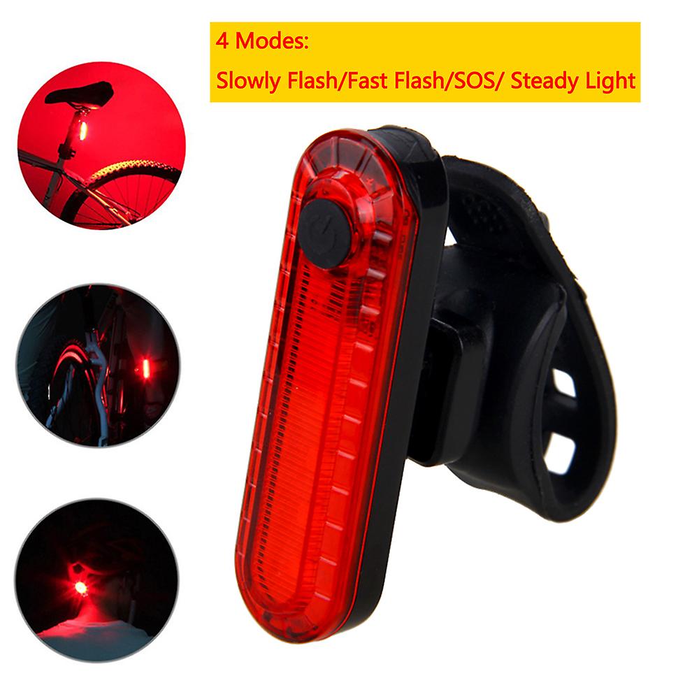 עמיד למים usb נטענת אור אופניים mtb לילה בטיחות אזהרה מנורת אופניים עם אביזרי אופניים פנס אחורי