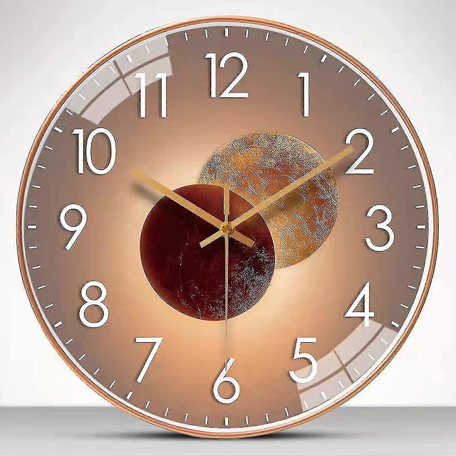 30cm Silent Modern Design Wall Clock - Rose Gold