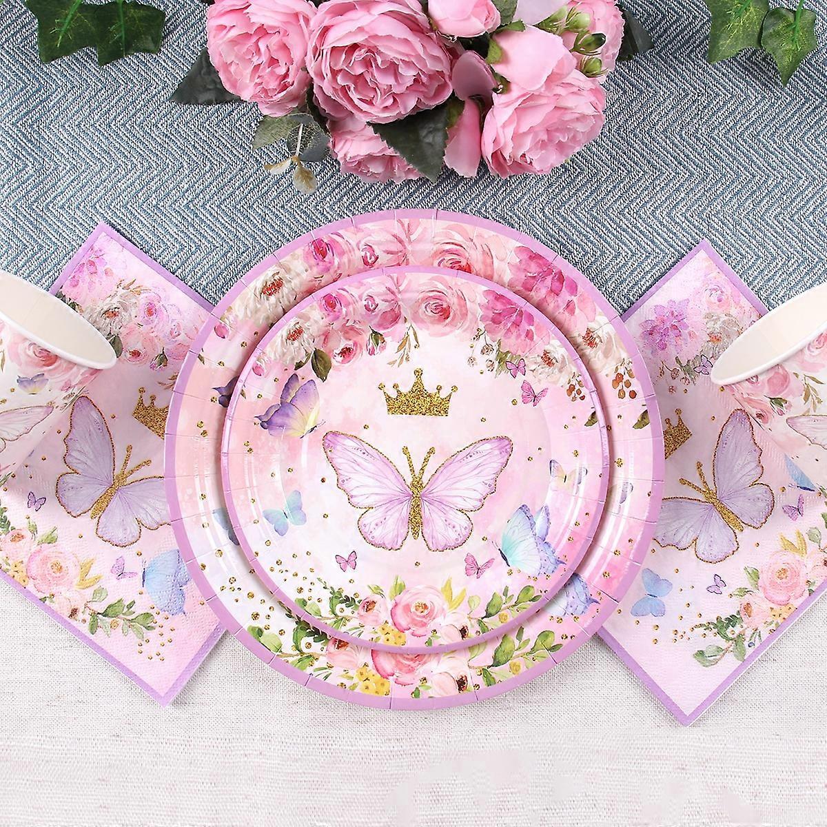 Set Di 12 Farfalle Decorative In Piume Rosa Con Filo – Ideali Per Matrimoni, Addobbi Primaverili E Decorazioni Fai Da Te - 2