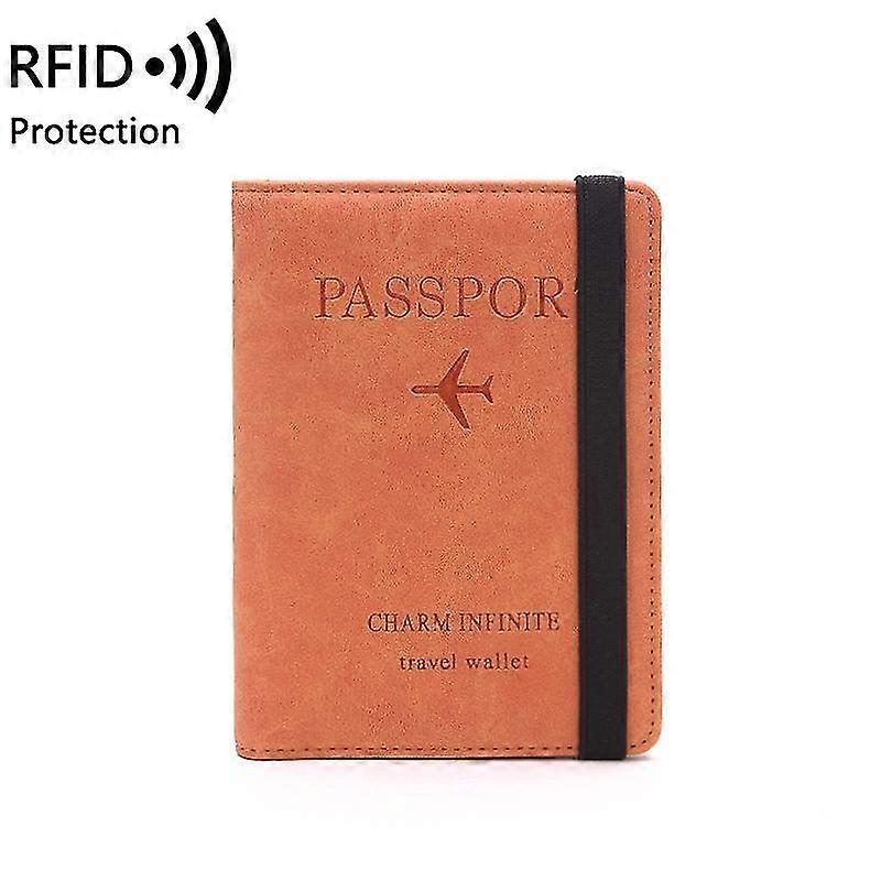Passport Holder Passport Cover With Rfid Blocking Protector Travel Wallet Organiser Pu Leather Document Holder Credit Cards