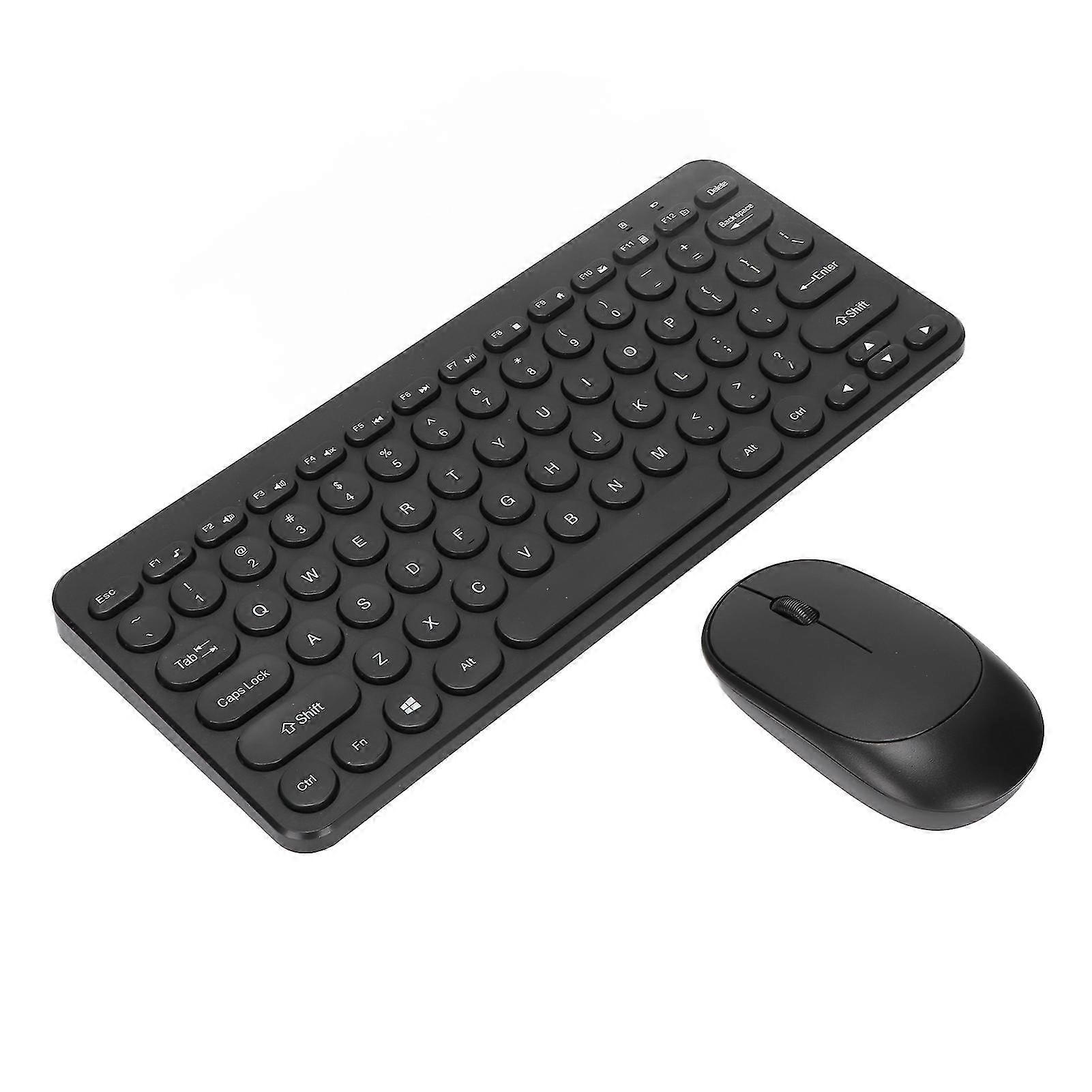 with Ergonomic Design Silent Mouse and Round Keycaps