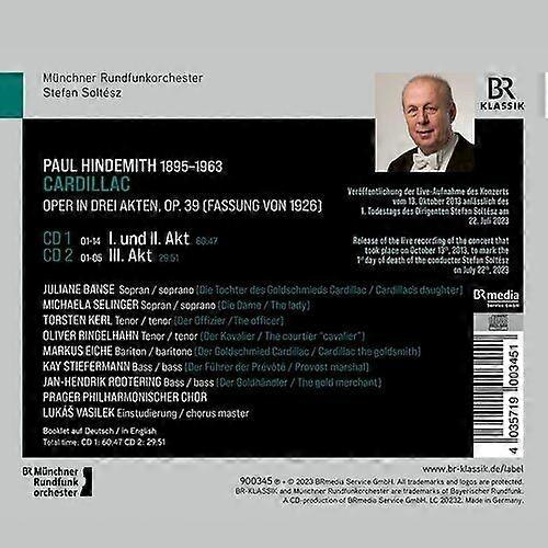 Paul Hindemith : Hindemith: Cardillac CD 2 discs (2023)
