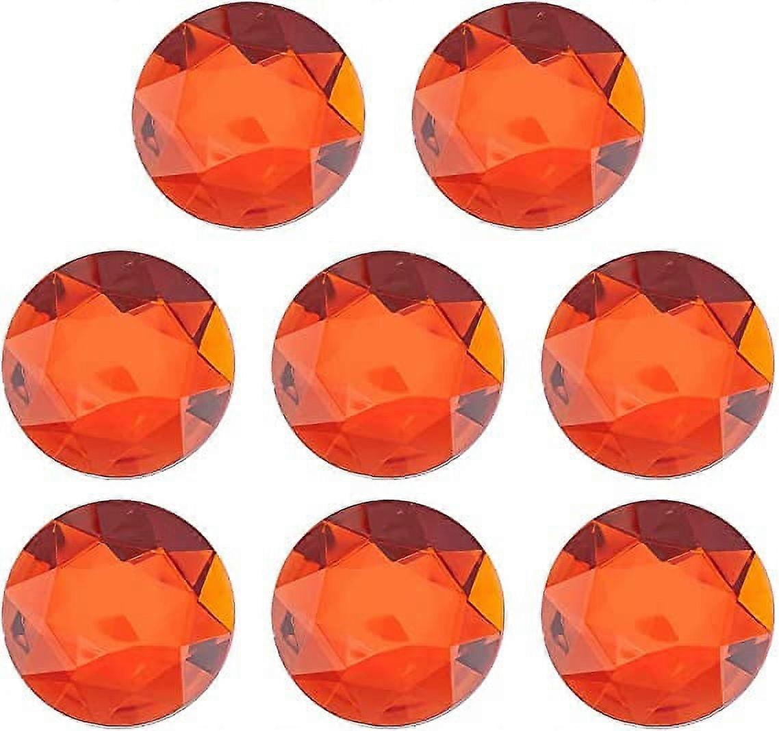 10Pcs 51mm Flat Back Round Acrylic Rhinestone Stick On Plastic Gems Red Extra Large Self Adhesive Round Jewels Embelishments Crystal Circle Gems for C