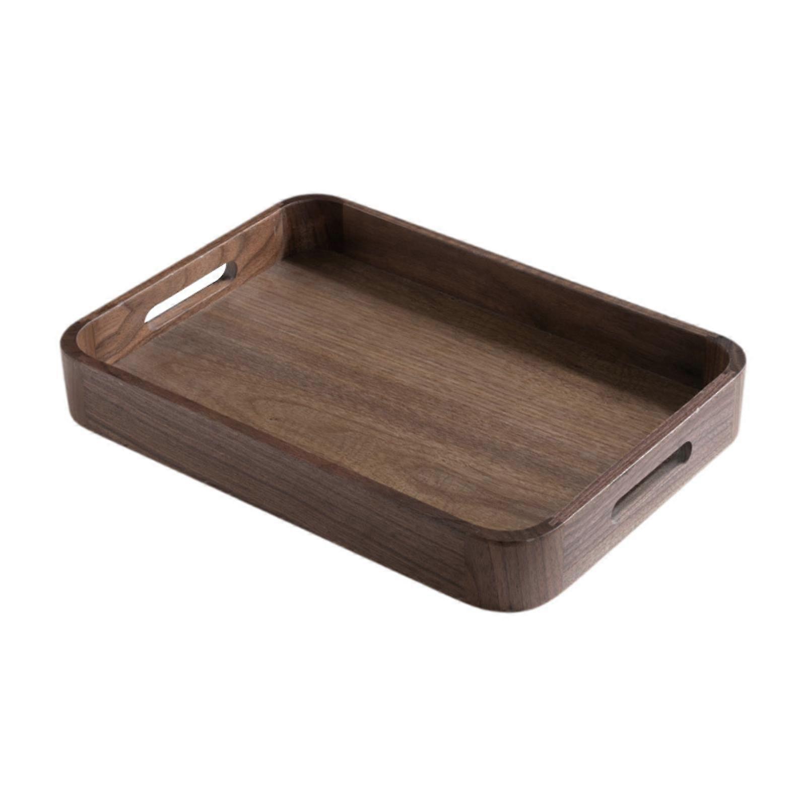 Wooden Serving Tray Tableware Coffee Table Tray for Bread Food Fruit Kitchen L