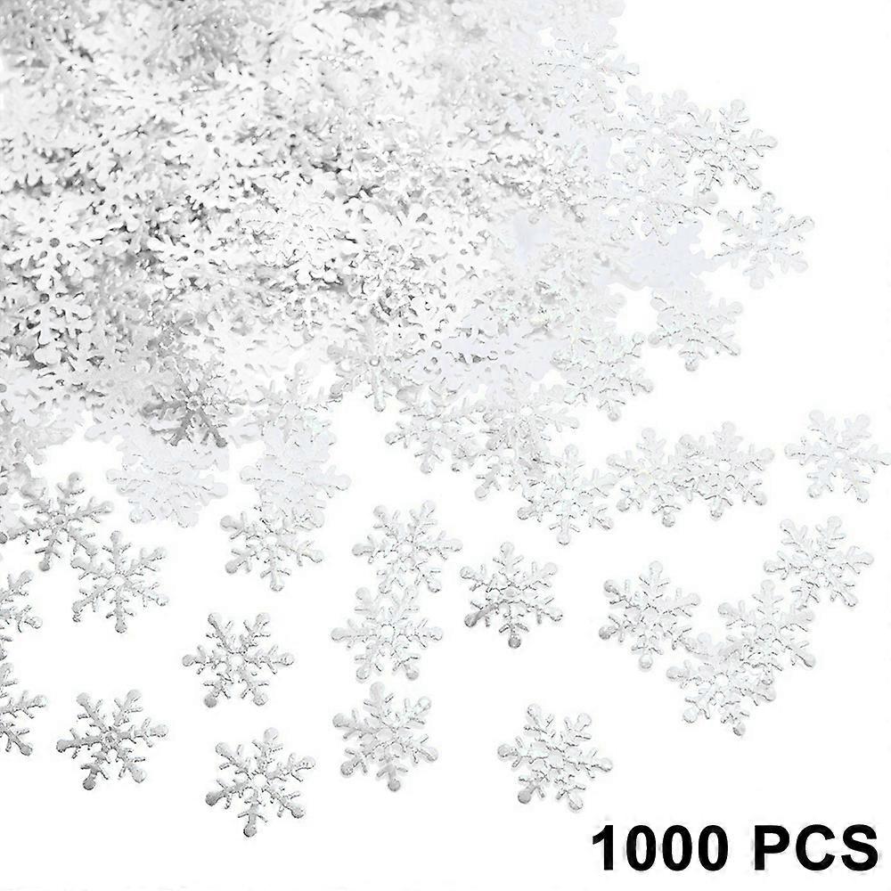 1000Pcs Snowflakes Confetti Decorations