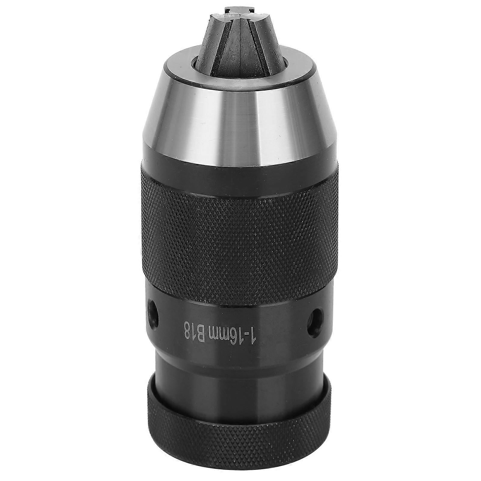 Self Tightening Drill Chuck Keyless Lathe Hardware Tools High Speed Steel 1?16mm B18