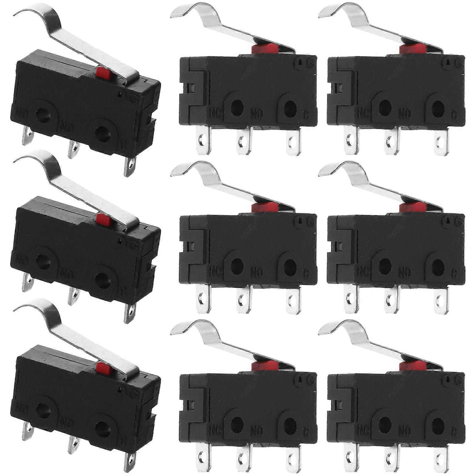 10pcs Limit Switch Normally Open Close Switch With Lever Arm Appliance Switch