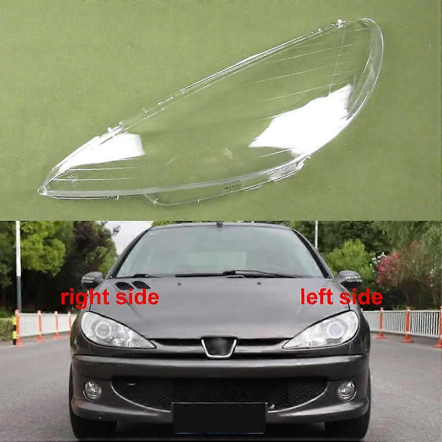 For Peugeot 206 2004 2005 2006 2007 2008 Headlamp Lamp Cover Transparent Headlight Shell Plexiglass Replace Lampshade