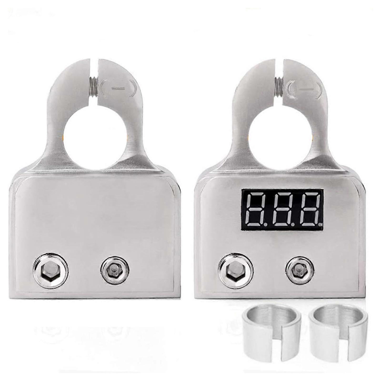 2Pcs Car Battery Terminals 0/4/8 Gauge Input Battery Post Clamps for Car Audio