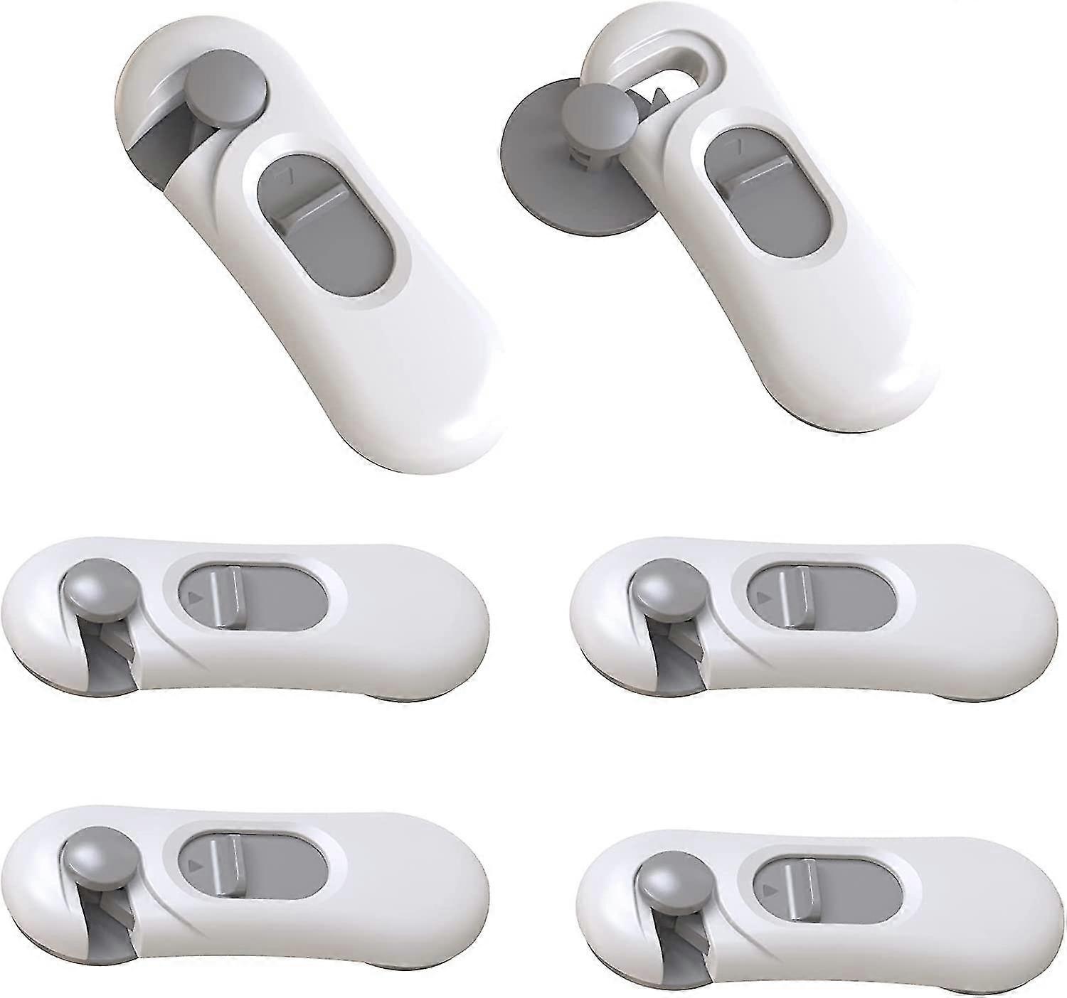 6 Pack Cupboard Locks For Crday Children,child Safety Strap Locks Easy Install Without