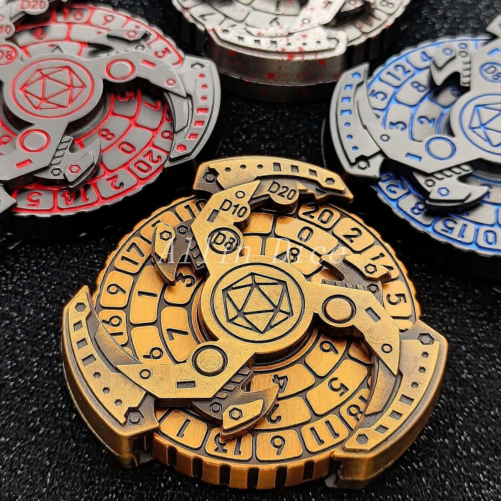 Roulette Dice D&d Metal Dice Fingertip Gyro Dice Pour Donjons Et Dragon Boussole Dés Dnd Spinner Dice Rpg Machine Dnd Dice