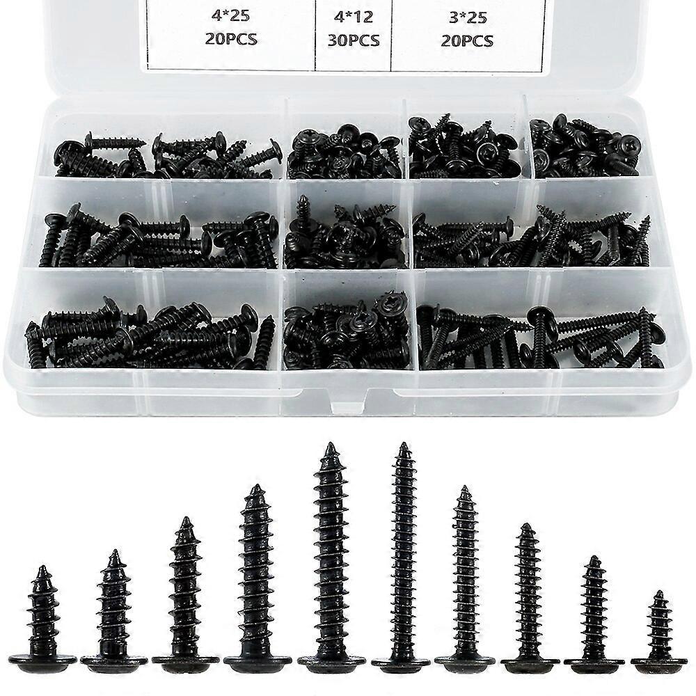 280Pcs M3 M4 Screw Flat Head Phillips Screws Laptop Notebook Screws Set Kit for computer small screw