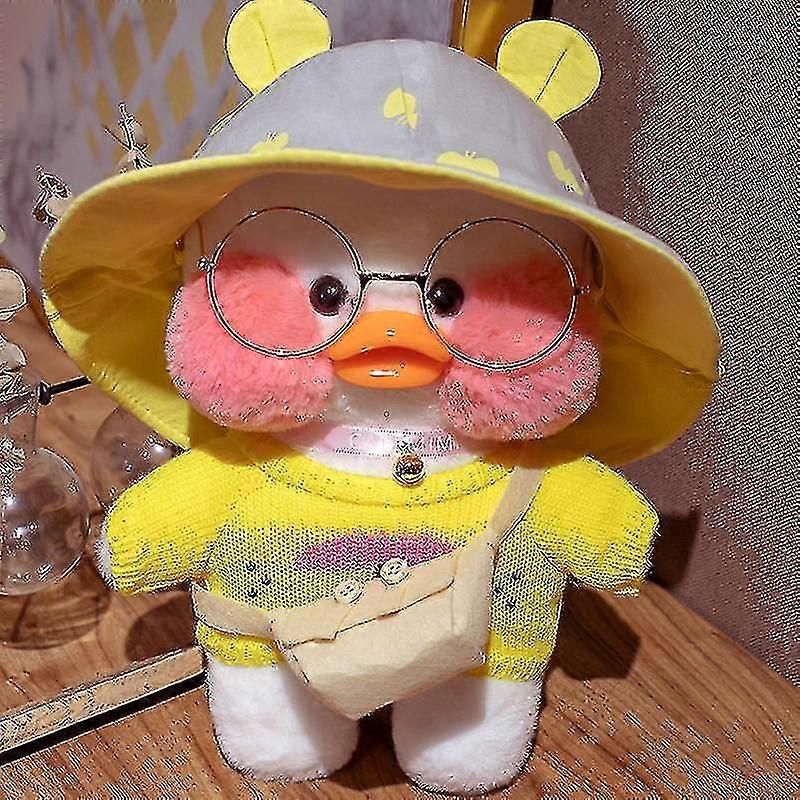 30cm يرتدي حمض الهيالورونيك ليتل أصفر بطة دمية Lalafanfan بطة البط دمية