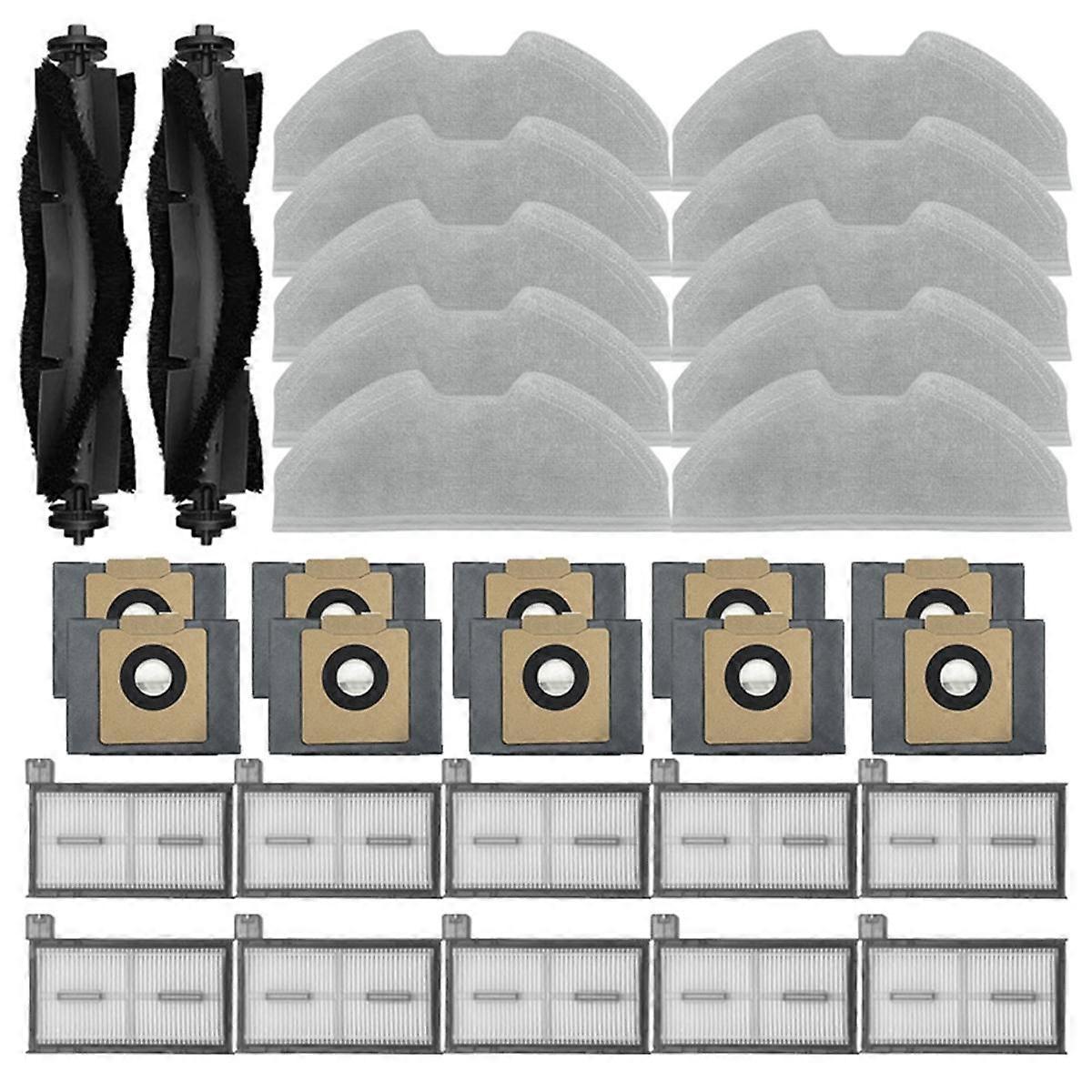 For X8 Pro Serie Robot Vacuum Replacement Parts Main Roller Brush Hepa Filter Mop Pad Cloth Dust Ba