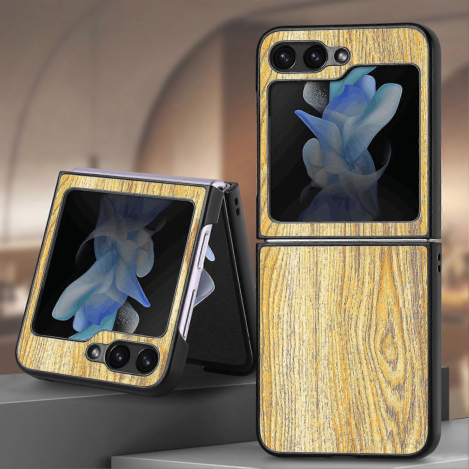 Z Flip 5 Case-ultra Thin Simulation Wood Grain Shockproof Drop Proof Case For Samsung Galaxy Z Flip 5