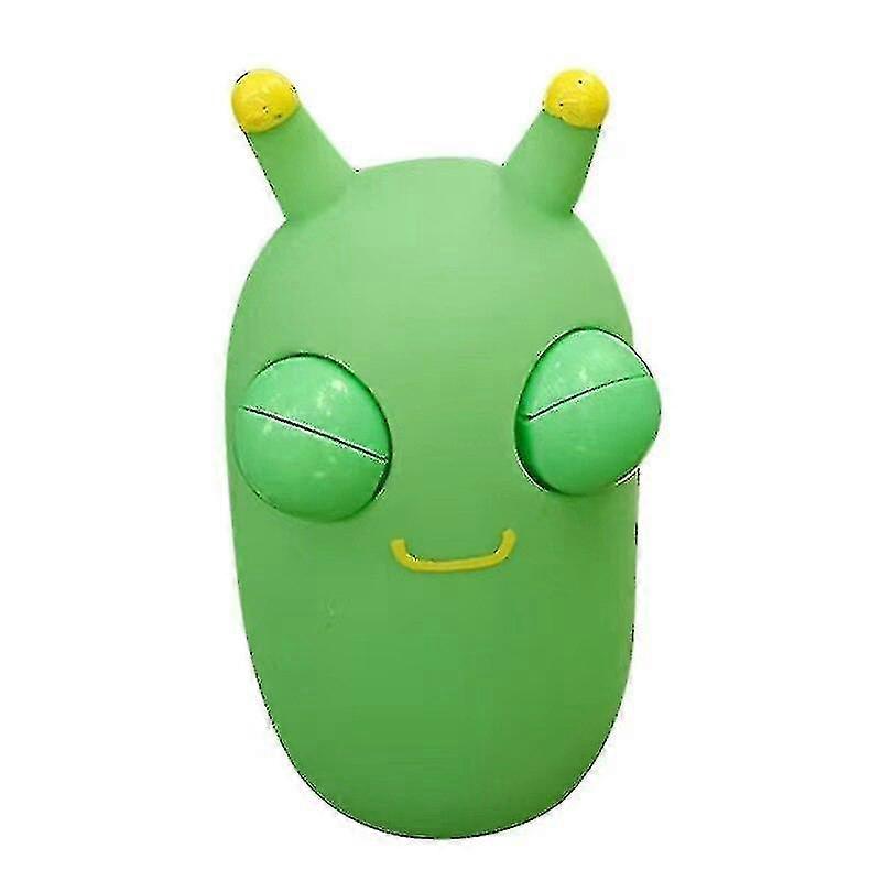 2pcs Funny Vegetable Bug Staring Toy Decompression Artifact Grass Winking Trick Pinching Music Vent Ugly
