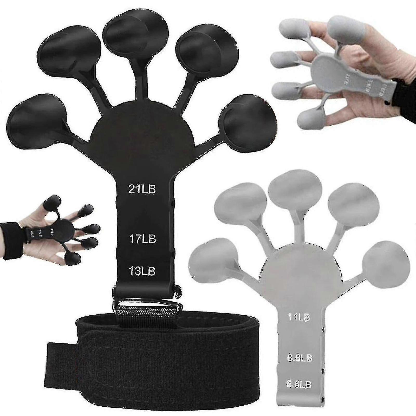 Finger Strengthener Finger Exerciser,6 Resistant Level Finger Exerciser,guitar Strength Trainer, Hand Therapys And Training Device( Full Style : 1pcs