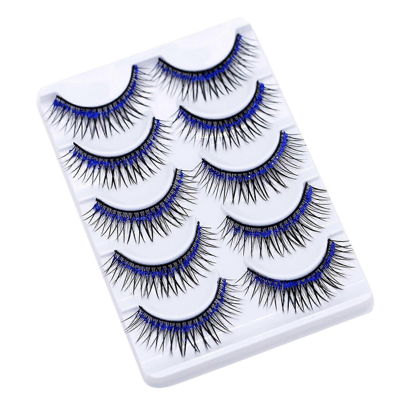5 Pairs Of Colored False Eyelashes Three-dimensional Multi-layer False Eyelashes