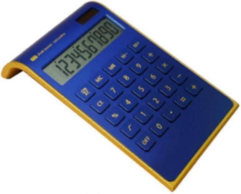 Electric Calculator For Home Office With 10 Digit Tilted Lcd Display (blue)