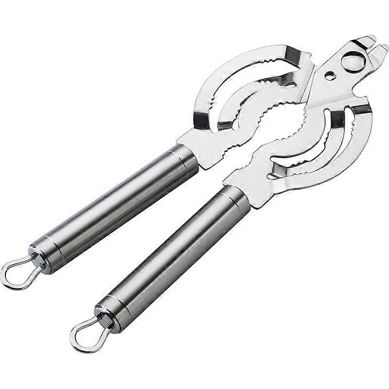 Jar Opener, Easy to Use and Store Lid Opener, Premium Stainless Steel and Plastic Manual Jar Opener, Bottle Opener with Built-in Bottle Opener