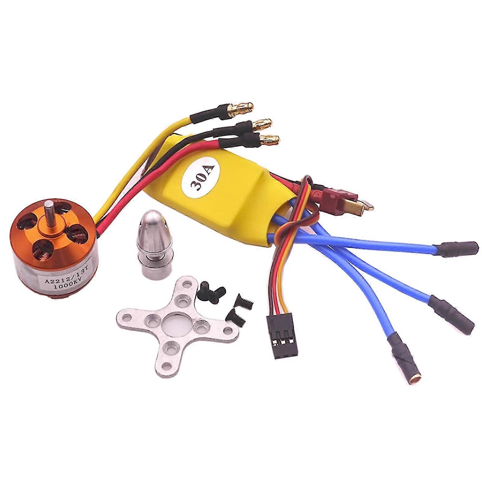 1000kv/1400kv/2200kv Brushless Motor 30a Esc Combo Set For Rc Fixed Wing Plane
