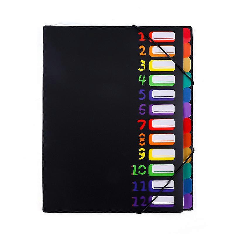 Expandable sorter - 12 positions in polypropylene - A4 - Plastic document holder - Document organizer - Large capacity