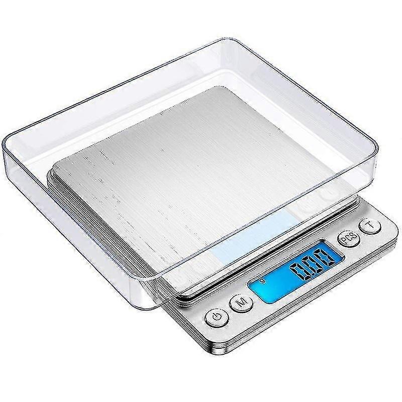 Precision Scale, 500g/0.01g, 0.01g Precision Scale, Kitchen Scale With Tare And Count Function, Backlit Lcd Display (silver)