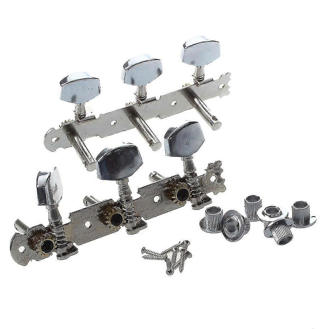 Silver Tone Metall Gitarr Head Tuning Keys Peg 2 st