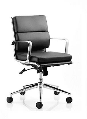 Sava Executive Black Bonded Leather Medium Arms