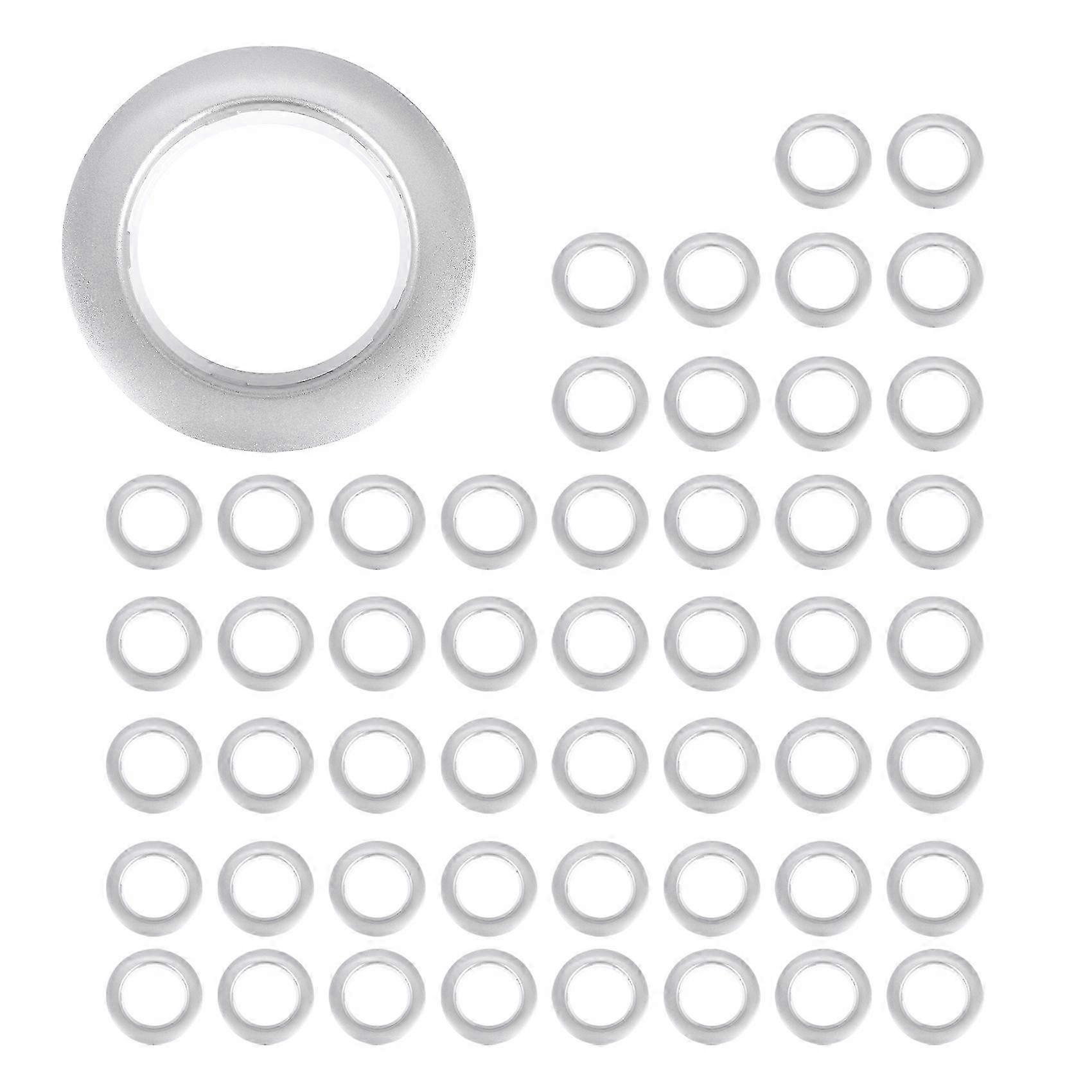 50 sztuk przelotek do zasłon, średnica wewnętrzna 43 mm, pierścienie do oczek do zasłon, pierścień rzymski Nanoscale Low Noise (S