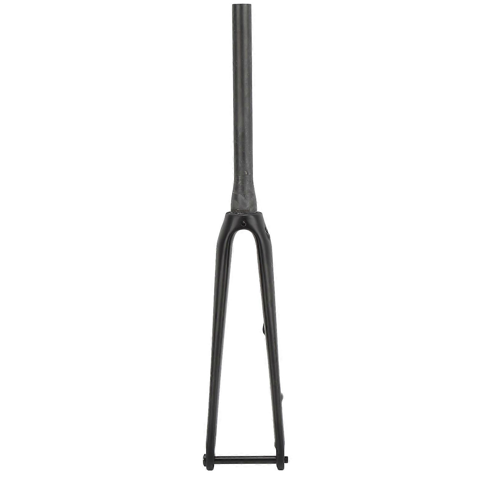 Pełny przedni widelec rowerowy z włókna węglowego Rower szosowy Stożkowa rura Hamulec tarczowy Twardy widelec z wałem beczkowym