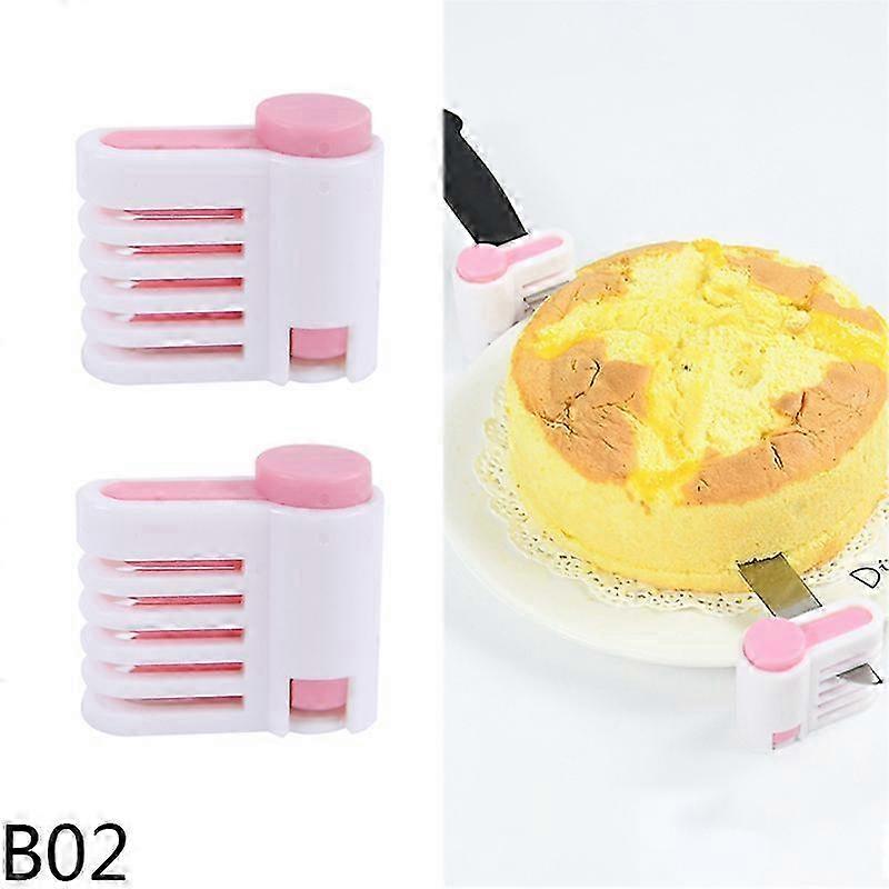 2pcs/set 5 Layers Cake Slicer Adjustable DIY Bread Knife Splitter Cutting Leveler Toast Slicer Fixator For Kichen Bakeware Tool