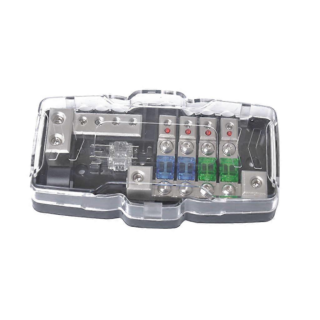 Car Audio ANL Fuse Holder Power Distribution Block Fusebox 2 Input 4 Output